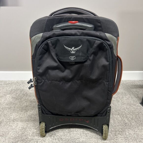 Osprey Vector Shuttle Rolling Luggage Carry On Travel Bag Large Suit Case Orange - Picture 13 of 16